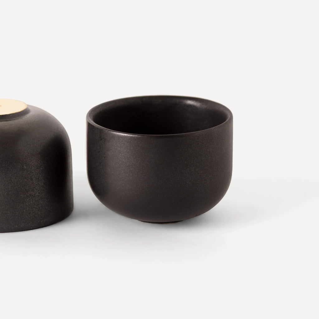 Chirpie | Handmade Ceramic Tea Cup  - Anthrazit Matte Black - 150 ml