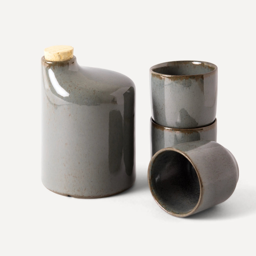 Araque | Handmade Ceramic Shot - Rustic Aqua - 50 ml