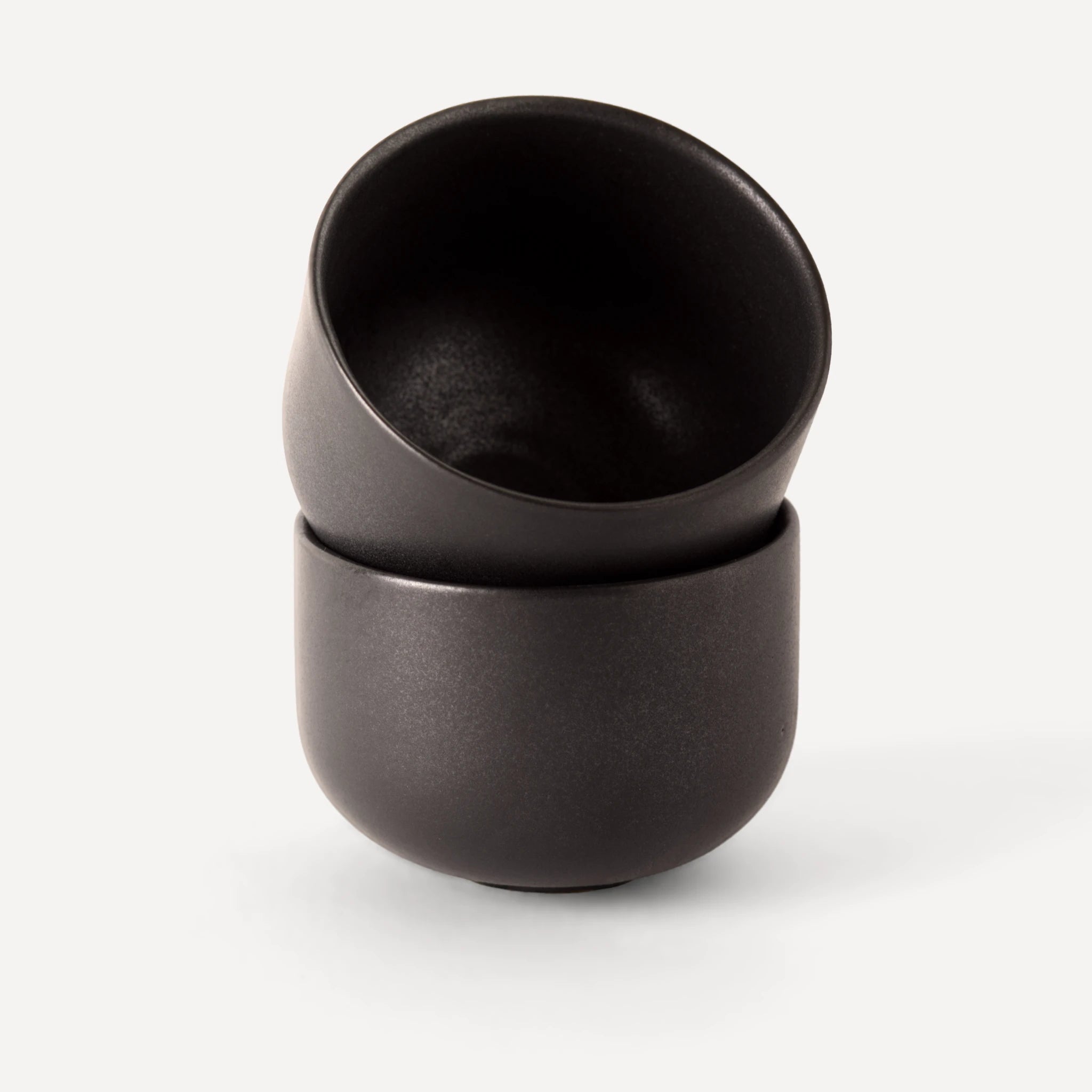Chirpie | Handmade Ceramic Tea Cup  - Anthrazit Matte Black - 150 ml