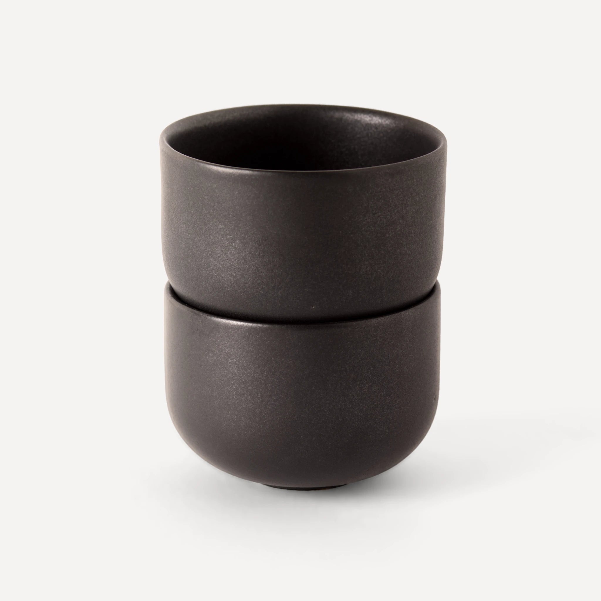 Chirpie | Handmade Ceramic Tea Cup  - Anthrazit Matte Black - 150 ml