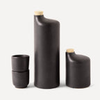 Araque | Handmade Ceramic Bottle - Anthrazit Matte Black - 560 ml