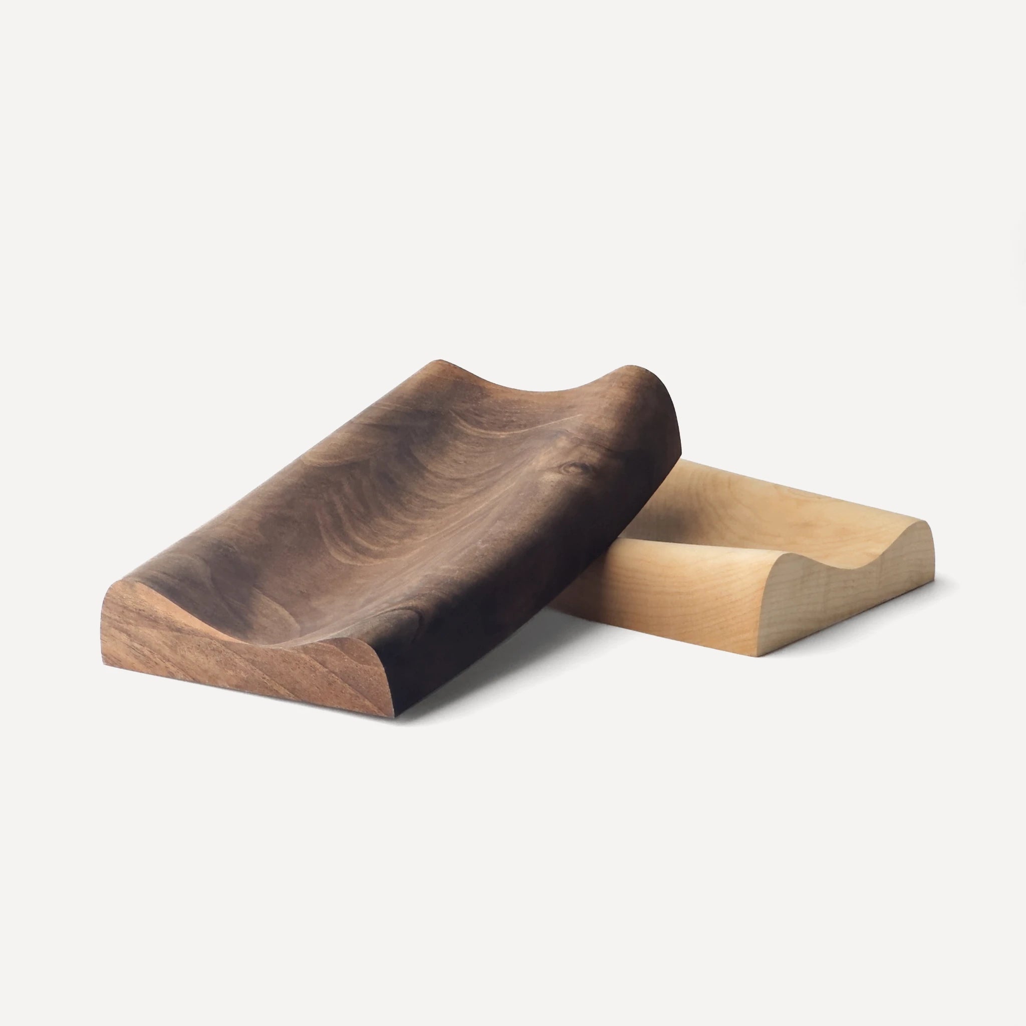 Papillon | Handmade 3D Carved Wooden Jewelry and Trinket Tray - Walnut