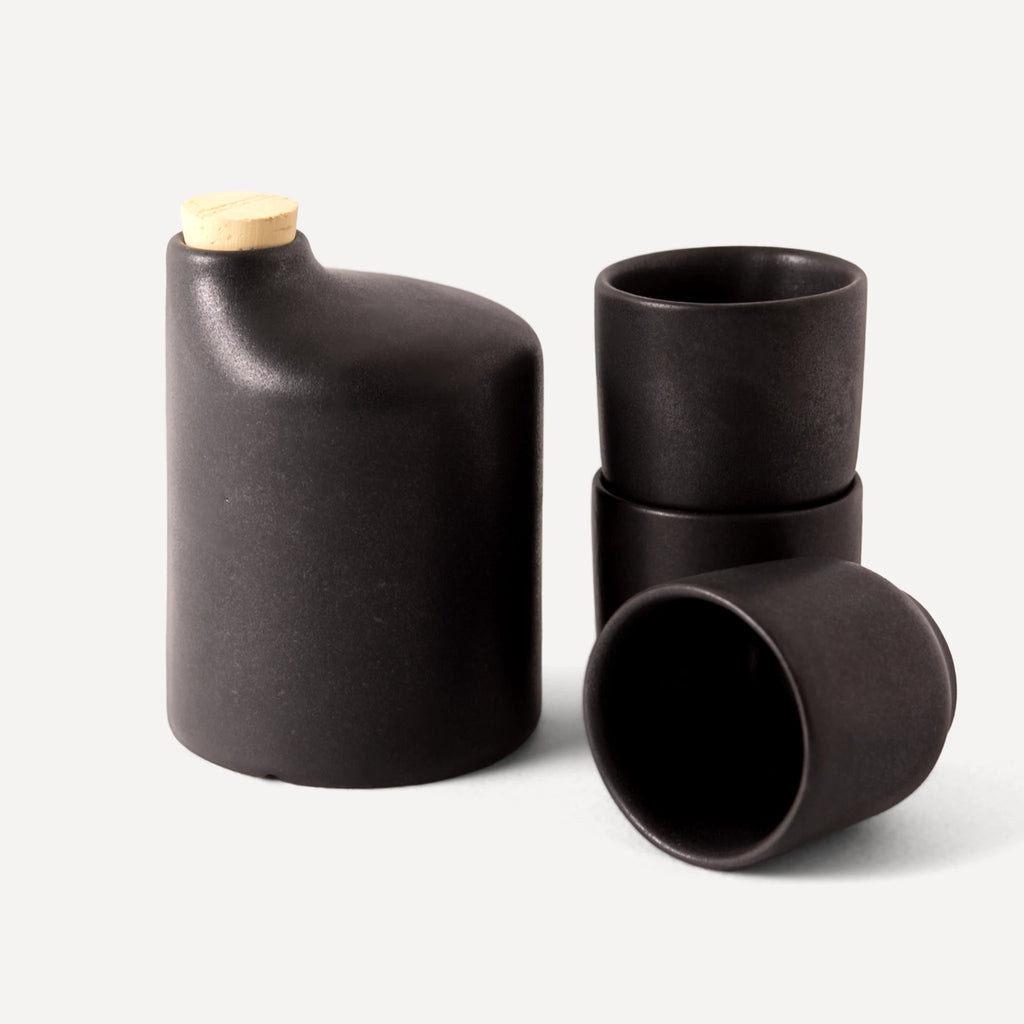 Araque | Handmade Ceramic Shot - Anthrazit Matte Black - 50 ml