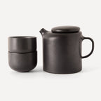 Chirpie | Handmade Ceramic Tea Cup  - Anthrazit Matte Black - 150 ml