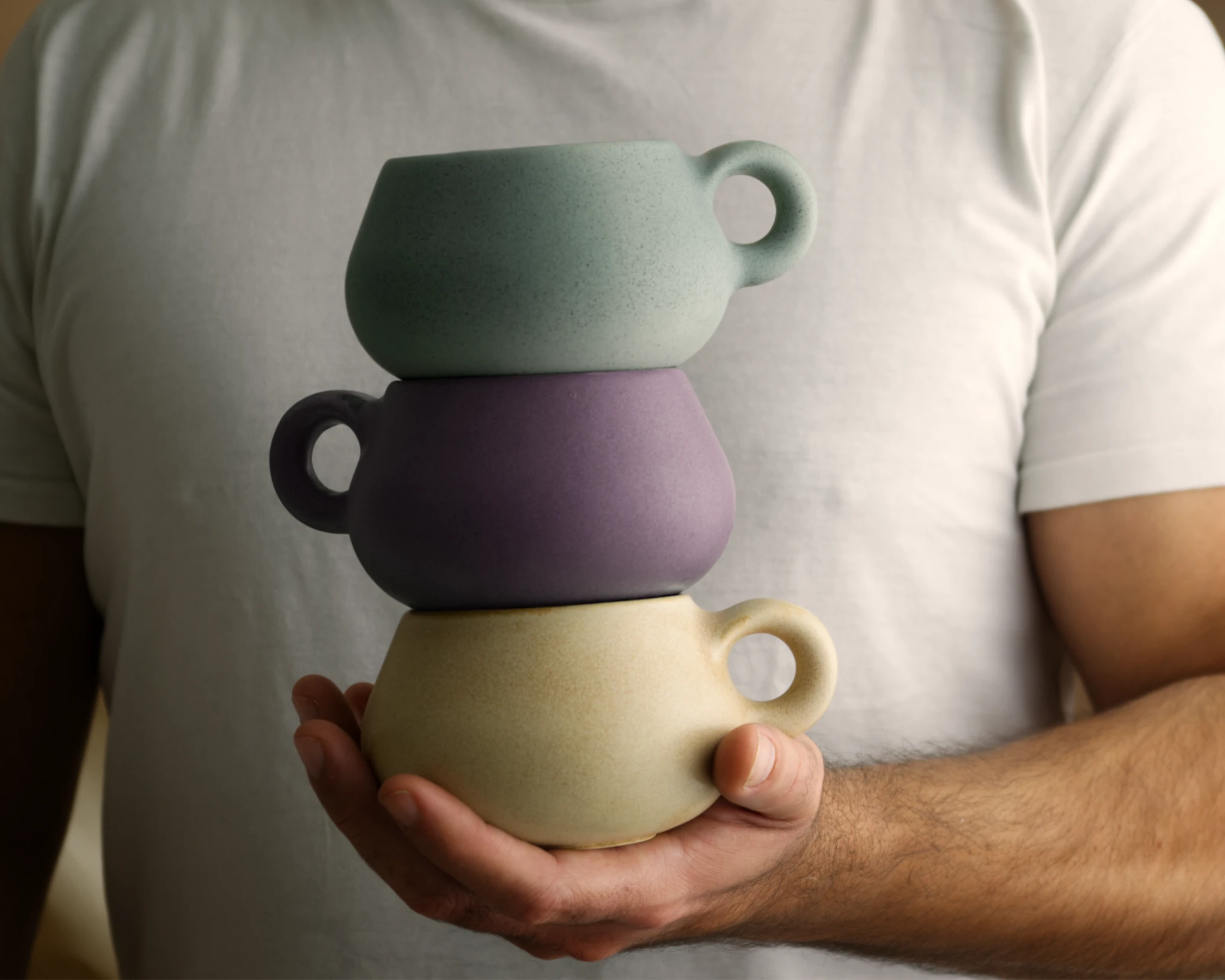 Kamshé | Handmade Ceramic Cup - Stone Beige - 320 ml
