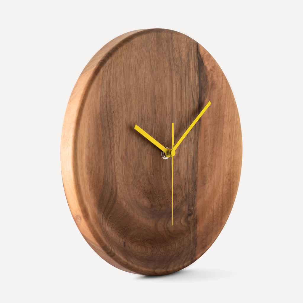 Dunes | Handmade 3D Carved Wooden Clock – Walnut